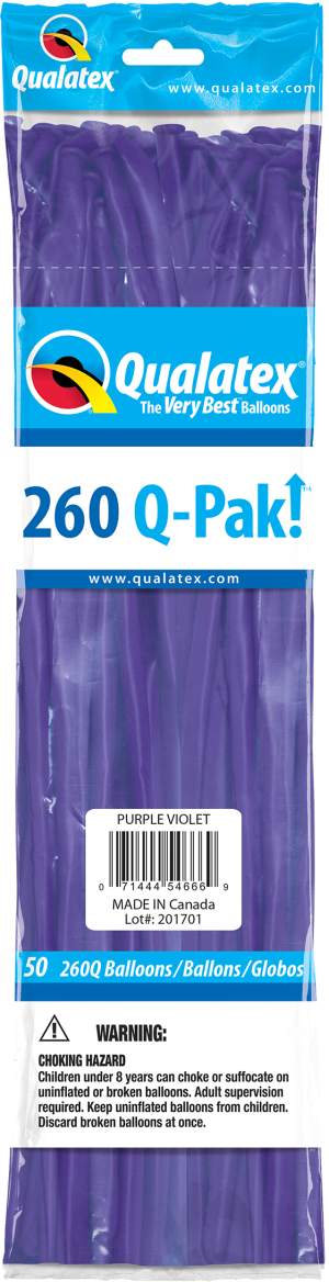 Qualatex 260 Q-PAK Single Colour - Pack of 50