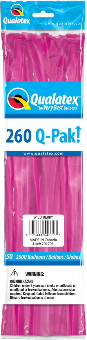 Qualatex 260 Q-PAK Single Colour - Pack of 50