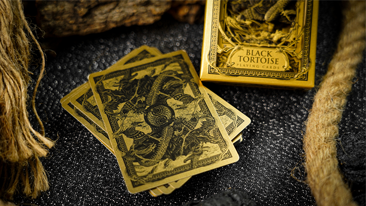 Black Tortoise Black Gold Box Set by Ark Playing Cards