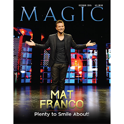 Magic Magazine "Mat Franco" October 2015 - Book - Available at pipermagic.com.au