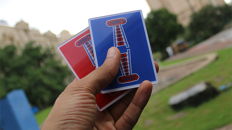 Jerry Nugget Cardistry Trainers 3 PACK (Blue Double Backer) by Magic Encarta - Trick - Available at pipermagic.com.au