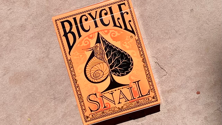 Gilded Bicycle Snail (Orange) Playing Cards