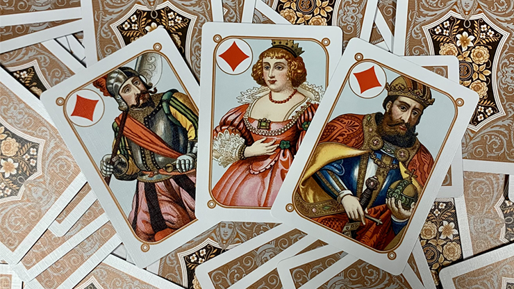 Gilded Four Continents (Copper) Playing Cards