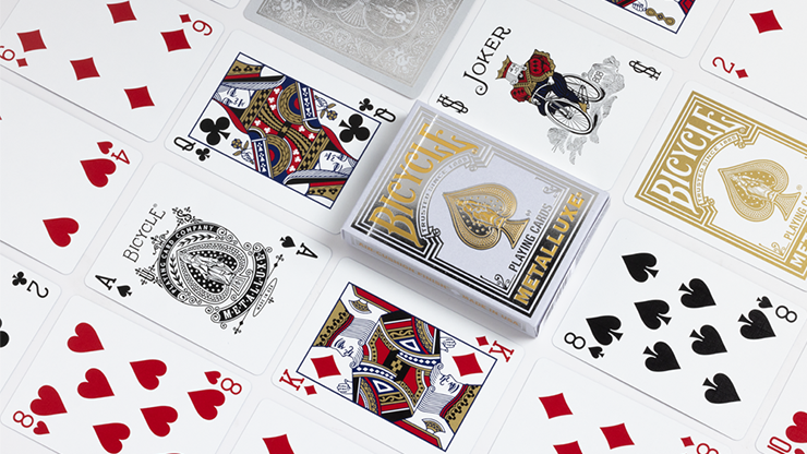 Bicycle Metalluxe Silver Playing Cards by US Playing Card Co.