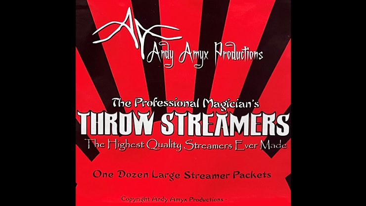 Throw Streamers RED by Andy Amyx ( 1dozen = 1 unit) - Trick - Piper Magic